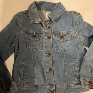 Carters Girls Toddler Size 5T/5A Blue Denim Jean Jacket Long Sleeves Button Up